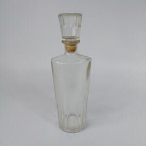 Vintage Whisky‎ Decanter Glass Liquor Bottle With Cork On Stopper Decorative